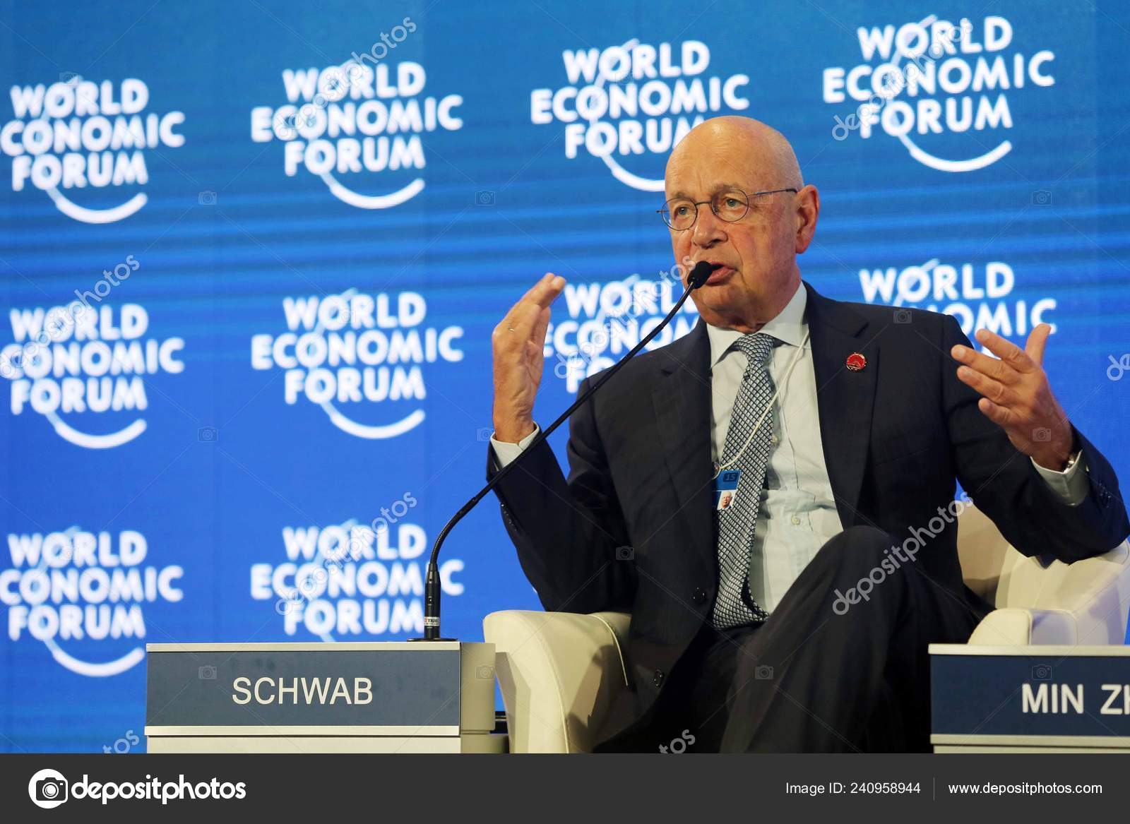 German Economist Klaus Schwab Founder Executive Chairman World Economic
