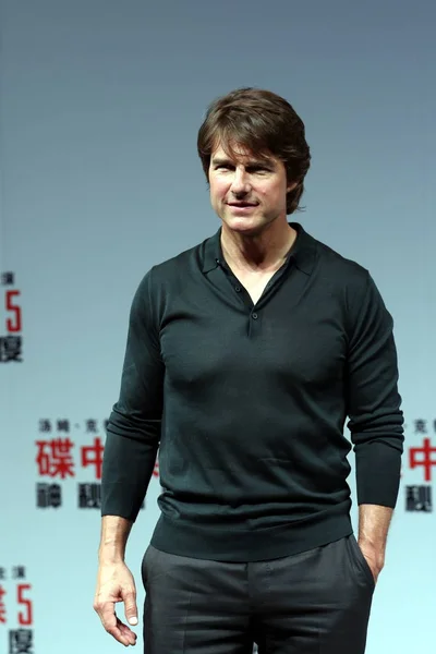 Actor Estadounidense Tom Cruise Posa Evento Estreno Para Nueva Película — Foto de Stock