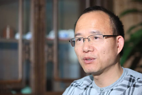 Guo Guangchang Voorzitter Van Fosun Group Spreekt Tijdens Een Interview — Stockfoto