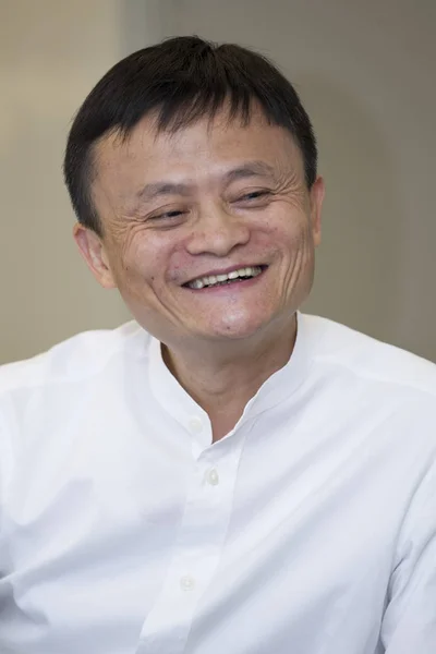 Джек Голова Алібаба Група Усмішки Інтерв Шанхаї Китай Червня 2015 — стокове фото