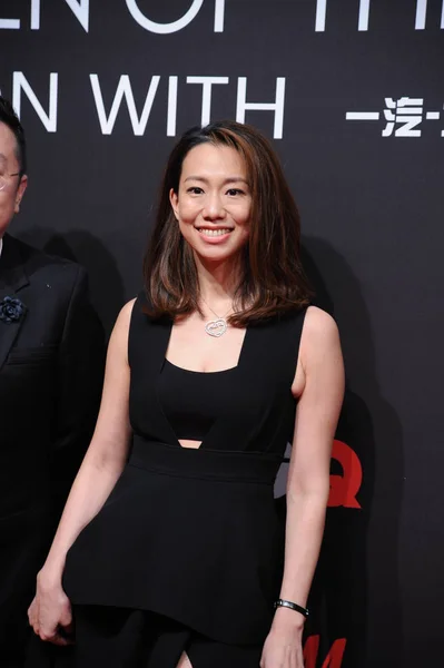 Taiwanese Singer Actress Annie Poses Red Carpet She Arrives 2015 — Stock Photo, Image