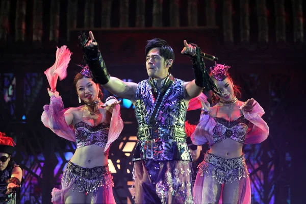 Cantante Taiwanés Jay Chou Centro Actúa Concierto Tianjin Durante Opus — Foto de Stock