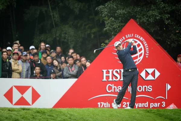 Golfista Escocês Russell Knox Tees Durante Rodada Final Torneio Golfe — Fotografia de Stock