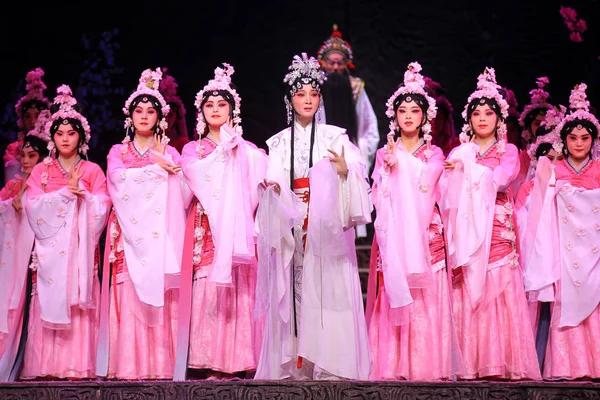 Chinese Entertainers Perform Peking Opera Tianjin Binhu Theater Tianjin China — Stock Photo, Image