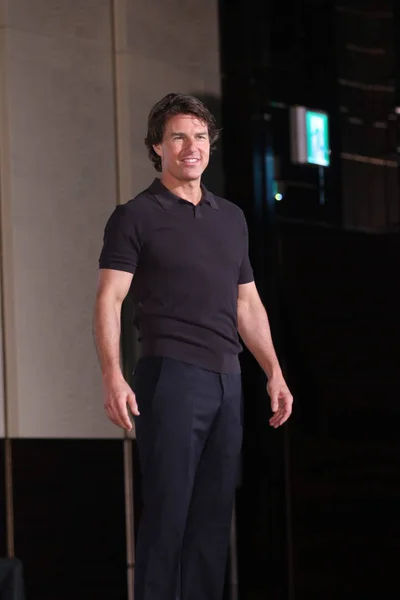 Amerykanin Aktor Tom Cruise Pozach Podczas Konferencji Prasowej Dla Jego — Zdjęcie stockowe
