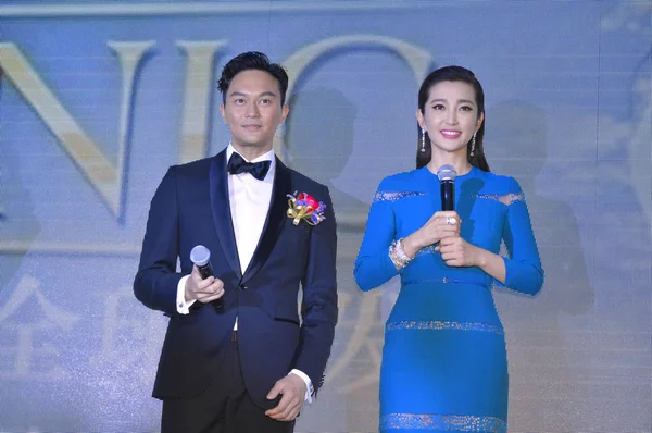 Aktris Cina Bingbing Benar Dan Aktor Hong Kong Julian Cheung — Stok Foto