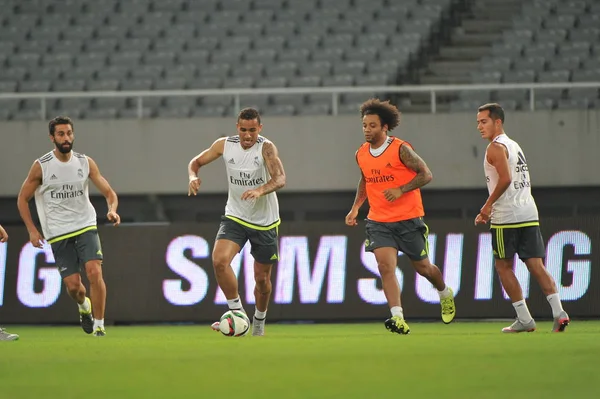 Marcelo Vieira Zweiter Rechts Und Die Teamkollegen Von Real Madrid — Stockfoto