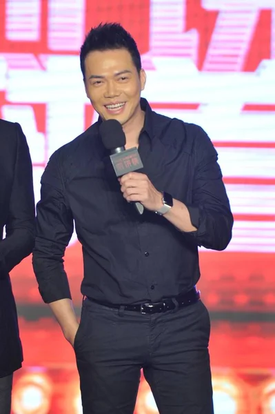 Hong Kong Schauspieler Und Sänger Michael Tse Lächelt Während Einer — Stockfoto