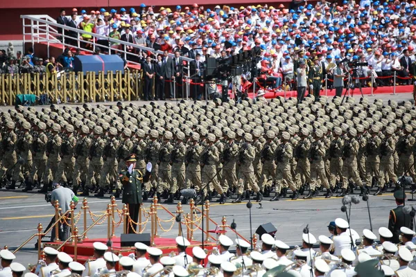 Soldados Del Epl Ejército Popular Liberación China Marchan Más Allá — Foto de Stock