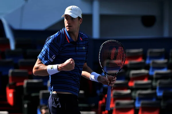 John Isner Dos Estados Unidos Reage Depois Marcar Contra Andy — Fotografia de Stock