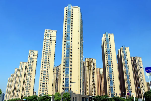 Nybyggda Höghus Bostads Hus Avbildade Changzhou Stad Östra Kinas Jiangsu — Stockfoto