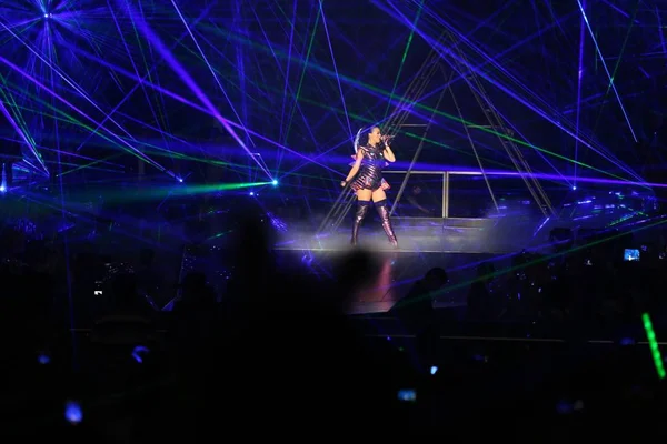 Cantante Estadounidense Katy Perry Actúa Concierto Guangzhou Prismatic World Tour — Foto de Stock