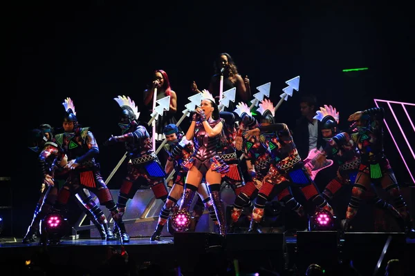 Cantante Estadounidense Katy Perry Actúa Concierto Shanghái Prismatic World Tour — Foto de Stock