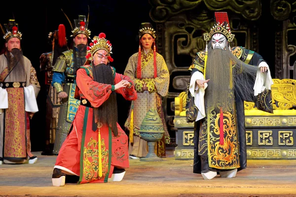 Artistas Chinos Interpretan Una Ópera Pekín Teatro Tianjin Binhu Tianjin — Foto de Stock