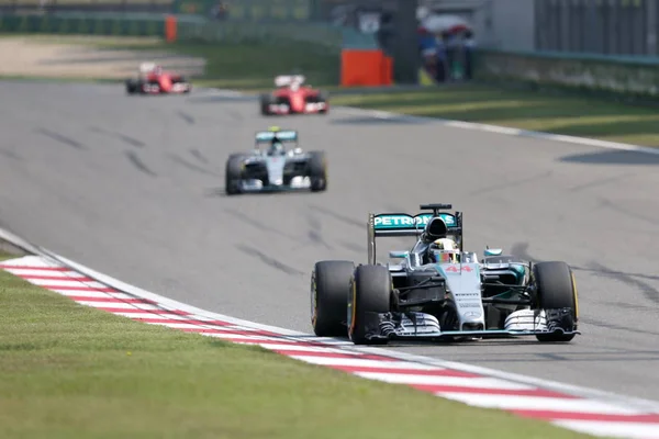 Ngiltere Nin Lewis Hamilton Mercedes Diğer Yarışçılar 2015 Formula Çin — Stok fotoğraf