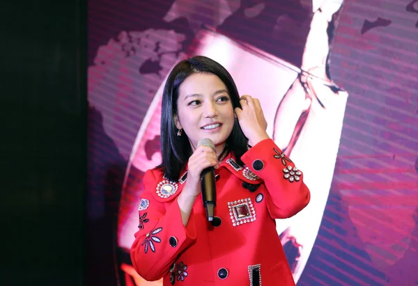 Kinesiska Skådespelerskan Vicki Zhao Wei Utgör Vid Invigningen Den Globala — Stockfoto