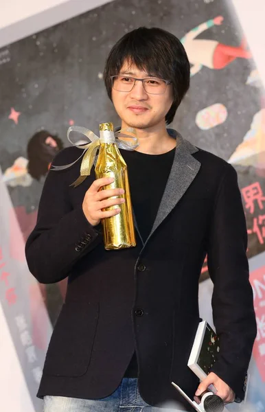 Diretor Cinema Chinês Escritor Han Han Posa Evento Promocional Para — Fotografia de Stock