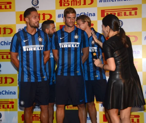 Danilo Ambrosio Gauche Davide Santon Centre Inter Milan Posent Lors — Photo