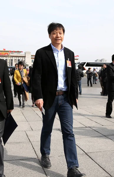 Lei Jun Presidente Ceo Xiaomi Technology Presidente Kingsoft Corp Llega —  Fotos de Stock