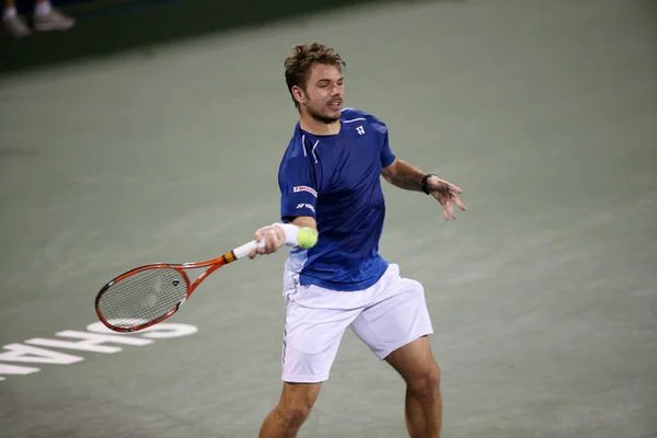 Stanislas Wawrinka Aus Der Schweiz Trifft Seinem Drittrunden Match Herren — Stockfoto