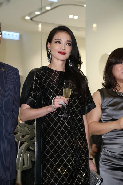 Taiwanesisk Skådespelerska Shu Utgör Öppningsceremonin För Mcm Boutique Taipei Taiwan — Stockfoto