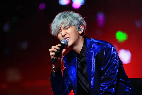 Chanyeol För Sydkoreanska Kinesisk Pojke Gruppen Exo Utför Den Exo — Stockfoto