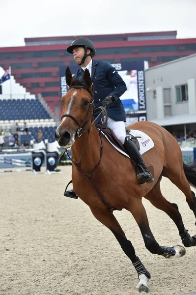 Amerikanischer Reiter Kent Farrington Tritt Beim Grand Prix Shanghai Der — Stockfoto