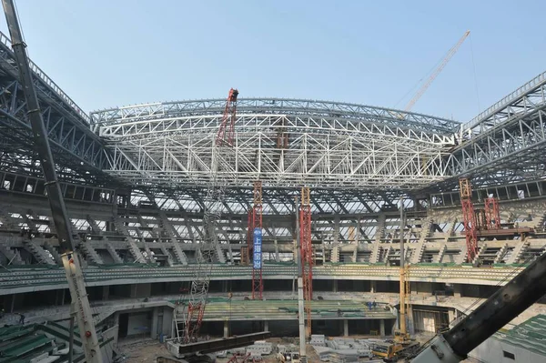 File Wuhan Optical Valley International Tennis Center Construction Wuhan City — Stock Photo, Image