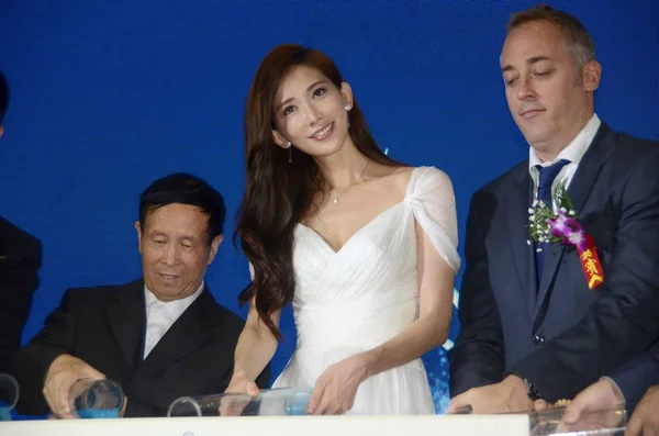 Model Taiwan Dan Aktris Lin Chi Ling Menghadiri Acara Promosi — Stok Foto