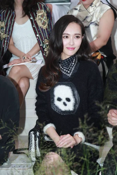 Actrice Chinoise Tang Yan Assiste Défilé Coach Lors Fashion Week — Photo