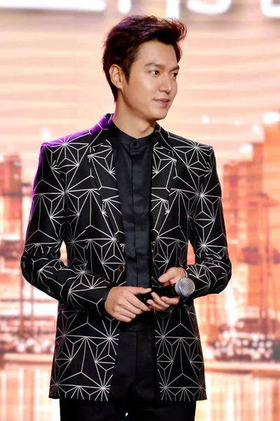 Actor Surcoreano Lee Min Posa Durante Evento Promocional Para Nuevo — Foto de Stock