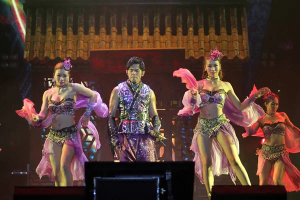 Cantante Taiwanés Jay Chou Centro Fotografiado Concierto Tianjin Durante Opus — Foto de Stock