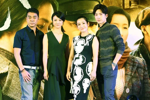 Balról Hong Kong Színész Sean Lau Kínai Színésznő Tang Wei — Stock Fotó