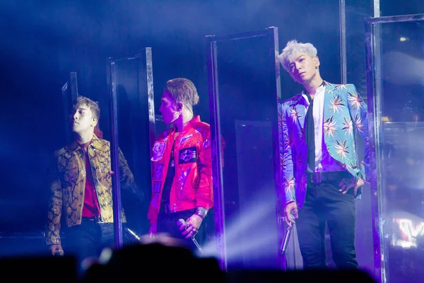Members South Korean Boy Group Bigbang Perform Bigbang 2015 World — Stock Photo, Image