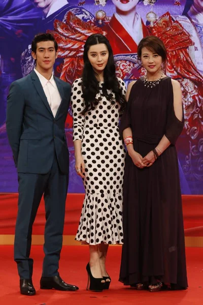 Gauche Droite Acteur Hongkongais Aarif Lee Actrice Chinoise Fan Bingbing — Photo