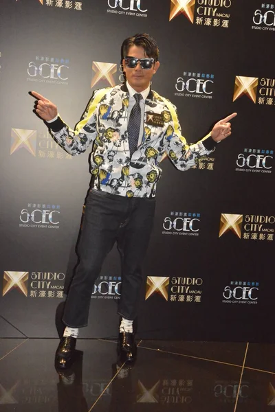 Chanteur Acteur Hongkongais Aaron Kwok Pose Lors Inauguration Studio City — Photo