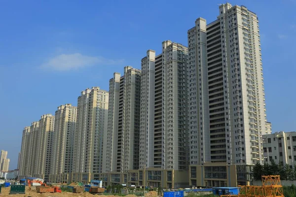 Недавно Построенные Многоэтажные Жилые Дома Городе Ричжао Провинция Шаньдун Августа — стоковое фото