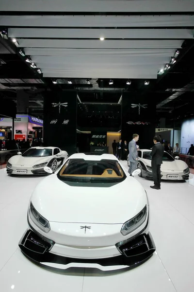 Evento Coches Deportivos Eléctricos Tecnología Auto Están Exhibición Durante 16ª — Foto de Stock