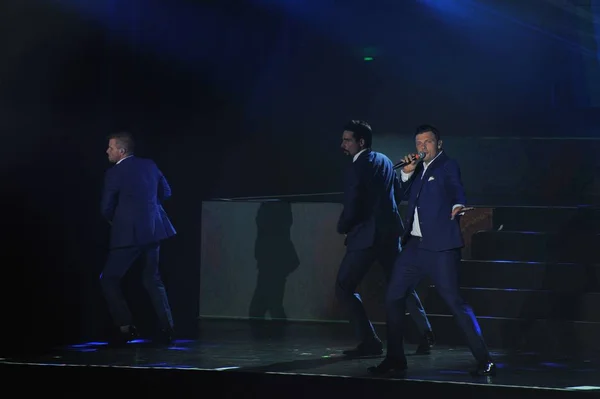 Amerikai Pop Csoport Backstreet Boys Előad Koncerten Wuhan Város Közép — Stock Fotó
