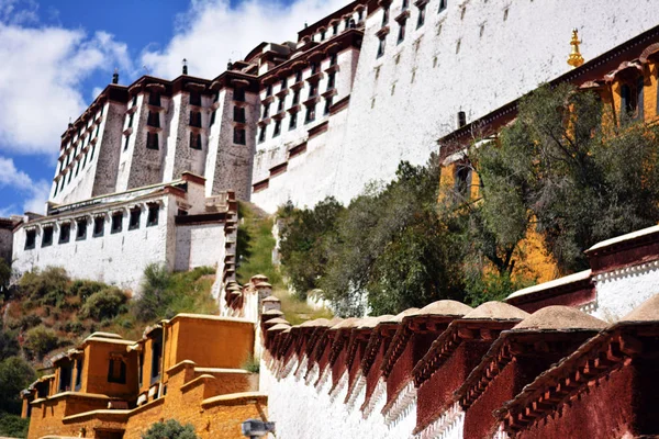 Vista Palácio Potala Lhasa Sudoeste Região Autónoma Tibete China Outubro — Fotografia de Stock