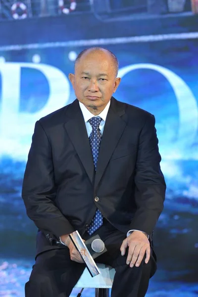 Director Hong Kong John Woo Posa Una Conferencia Prensa Para — Foto de Stock