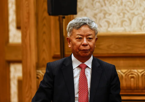 Jin Liqun Secretario General Secretaría Interina Multilateral Del Banco Asiático — Foto de Stock