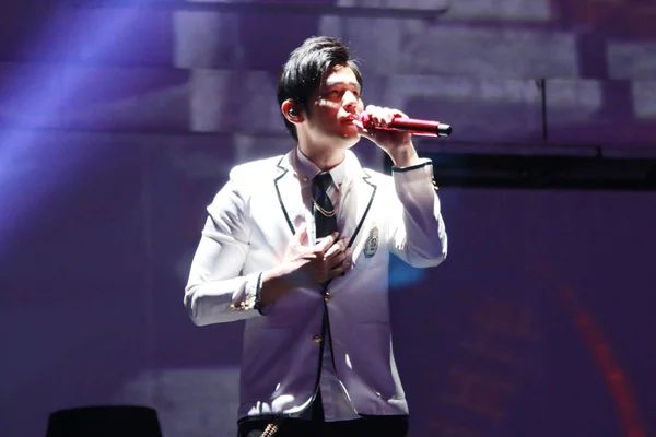 Jay Chou Tajvani Énekes Végez Shenyang Koncert Alatt Opus Jay — Stock Fotó