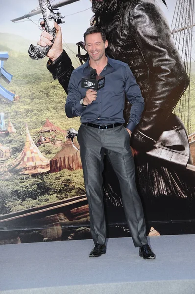 Aktor Australia Hugh Jackman Tersenyum Selama Konferensi Pers Untuk Film — Stok Foto