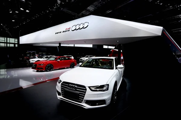 Ein Audi Wird Während Der Internationalen Automobil Ausstellung Shanghai Auch — Stockfoto