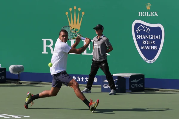 Wilfried Tsonga Francia Devuelve Una Oportunidad Albert Ramos Vinolas España — Foto de Stock