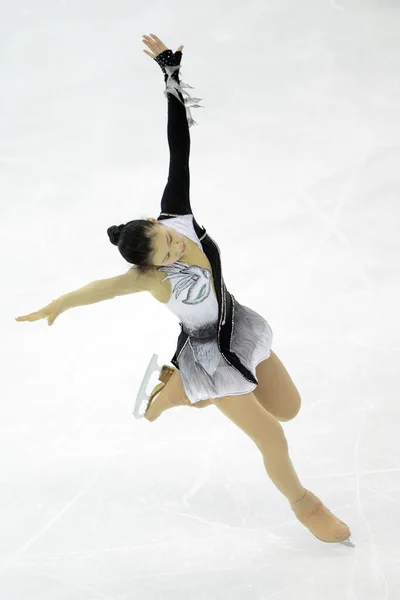 Kanako Murakami Aus Japan Tritt Während Der Eiskunstlauf Weltmeisterschaften Der — Stockfoto