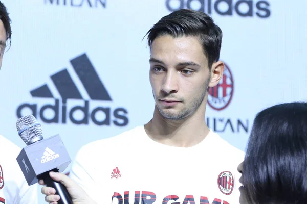 Mattia Sciglio Milan Partecipa Evento Fan Meeting Durante International Champions — Foto Stock