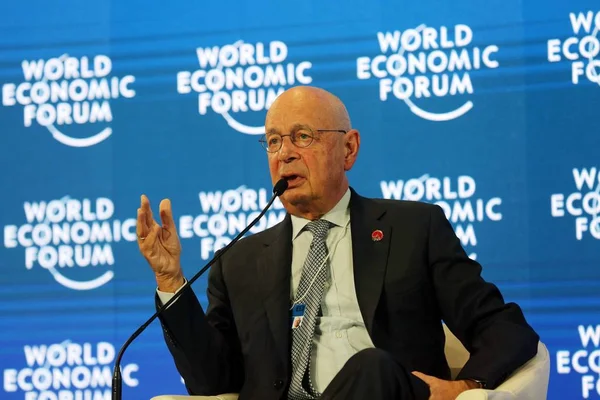 Den Tyske Økonomen Klaus Schwab Grunnlegger Leder World Economic Forum – stockfoto