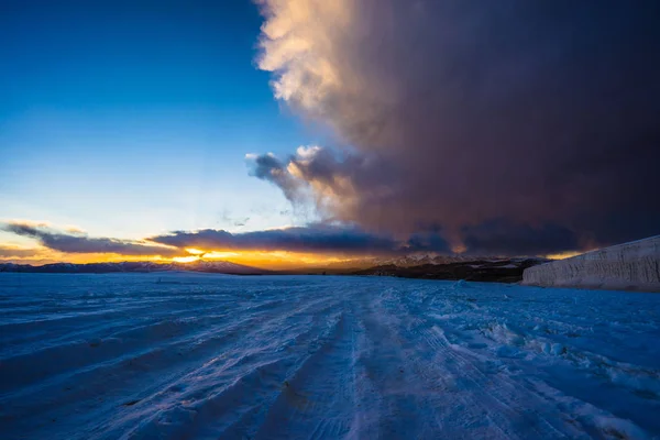 Vista Glaciar Bayi Nas Montanhas Qilian Noroeste Província Qinghai Outubro Imagem De Stock